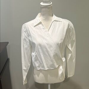 Style & Co. Elegant Cream Wrap Blouse